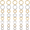 96Pcs 8 Styles Tibetan Style Alloy Bead Frames FIND-SC0008-86-1