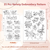 4 Sheets 11.6x8.2 Inch Stick and Stitch Embroidery Patterns DIY-WH0455-168-2