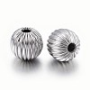 Tarnish Resistant 304 Stainless Steel Corrugated Beads LS-STAS-P218-24-10mm-2