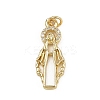 Brass Micro Pave Cubic Zirconia Pendants KK-D409-43G-B-1