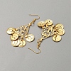 Alloy Flat Round Charms Cluster Bib Necklace & Ring Bracelet & Dangle Earrings & Headwears SJEW-WH0002-06-2