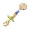 3Pcs Glass Seed Bead Pendant Decorations HJEW-MZ00052-5