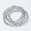 Electroplate Transparent Glass Beads Strands EGLA-A034-T8mm-F10-2