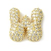 Rack Plating Brass Clear Cubic Zirconia Pendants KK-S378-01G-W-1