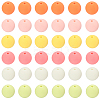 Rubberized Style Imitated Silicone Acrylic Beads MACR-PA0001-06A-03-6