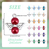 48Pcs 24 Styles Glass & Alloy Pendants PALLOY-GO00053-2