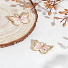 2Pcs Brass Enamel Pendants KK-LP0002-19B-1