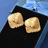 304 Stainless Steel Stud Earrings for Women LS-EJEW-K306-01G-1