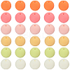 Rubberized Style Imitated Silicone Acrylic Beads MACR-PA0001-06B-03-6