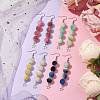 4 Pairs 4 Colors Waxberry Round Acrylic Beaded Dangle Earring Sets EJEW-JE05889-2