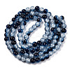 Crackle Baking Paint Imitation Jade Glass Beads Strands DGLA-T003-8mm-15-3