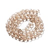 Electroplate Transparent Glass Beads Strands EGLA-A035-T8mm-A22-2