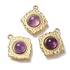 Natural Amethyst Pendants STAS-P371-009A-G-1
