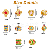 50Pcs 5 Styles Alloy Enamel Beads FIND-DC0002-45-2