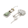 Trapezoid Synthetic Turquoise Dangle Earrings EJEW-G370-01AS-3