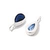 925 Sterling Silver Micro Pave Cubic Zirconia Teardrop Charms STER-K188-06S-2