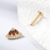F136 Titanium Pave Cubic Zirconia Fruit Internally Threaded Labrets ME-CBA9828-06A-G-3