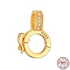 925 Sterling Silver Micro Pave Clear Cubic Zirconia Twister Clasps STER-K176-13G-2