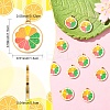 10PCS 10Pcs Fruit 304 Stainless Steel Enamel Charms STAS-YW0003-17G-3
