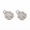Brass Micro Pave Cubic Zirconia Charms LS-KK-E068-VB112-2