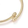 316 Surgical Stainless Steel Torque Bangles BJEW-D437-A37-G-3