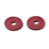Flat Round Handmade Polymer Clay Beads CLAY-R067-12mm-29-6