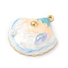 Ocean Theme 304 Stainless Steel Enamel Pendants STAS-Q352-03G-B-2