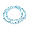 Electroplate Transparent Glass Beads Strands EGLA-H101-03E-2