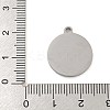 316 Surgical Stainless Steel Enamel Pendants STAS-M073-23P-3