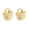 Brass Micro Pave Cubic Zirconia Ear Studs EJEW-P261-29A-G-1