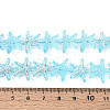Baking Paint Electroplate Transparent Glass Beads Strands EGLA-N017-07-A02-4