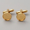 304 Stainless Steel Cuff Button STAS-WH0022-97G-1