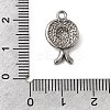 Hammered 304 Stainless Steel Pendants STAS-B167-07P-3