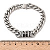 304 Stainless Steel Cuban Link Chains Bracelets BJEW-A092-02P-5