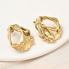 304 Stainless Steel ABS Imitation Pearl Nuggets Stud Earrings EJEW-K268-60G-1