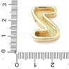 Brass Initial Beads KK-B167-27G-01Z-3