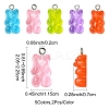 10Pcs 5 Colors Transparent Resin Pendants CRES-YW0001-35A-3
