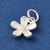 925 Sterling Silver 5-Petal Flower Charms with Jump Rings FIND-U013-02S-01-2