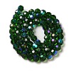 Electroplate Transparent Glass Beads Strands EGLA-A035-T8mm-L10-2