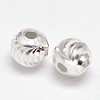 Fancy Cut 925 Sterling Silver Round Beads STER-F012-05C-1