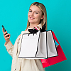 Paper Gift Handle Bags with Silk Ribbon ABAG-WH0044-56-6