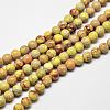 Round Natural Imperial Jasper Beads G-I122-6mm-02-2
