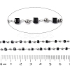 Cube Glass & 201 Stainless Steel Beaded Chains CHS-A015-04P-2