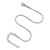 Tarnish Resistant 304 Stainless Steel Snake Chain Bracelets STAS-M175-10P-A-4