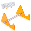 1-Tier Acrylic Keyboard Display Stands with Platinum Plated Iron Supports ODIS-WH20015-06C-03-7