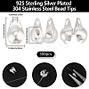 300Pcs 304 Stainless Steel Bead Tips STAS-BBC0006-62C-2