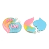 2Pcs Gradient Color Translucent Resin Pendants RESI-XCP0002-41B-2