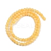 Natural Yellow Jade Bead Strands X-G-K121-01-4mm-6