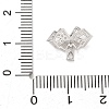925 Sterling Silver Clear Cubic Zirconia Bowknot with Teardrop Multi-Strand Links STER-M094-01P-3