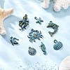 16Pcs 8 Styles Tibetan Style Alloy Pendants PALLOY-FP0001-03-5